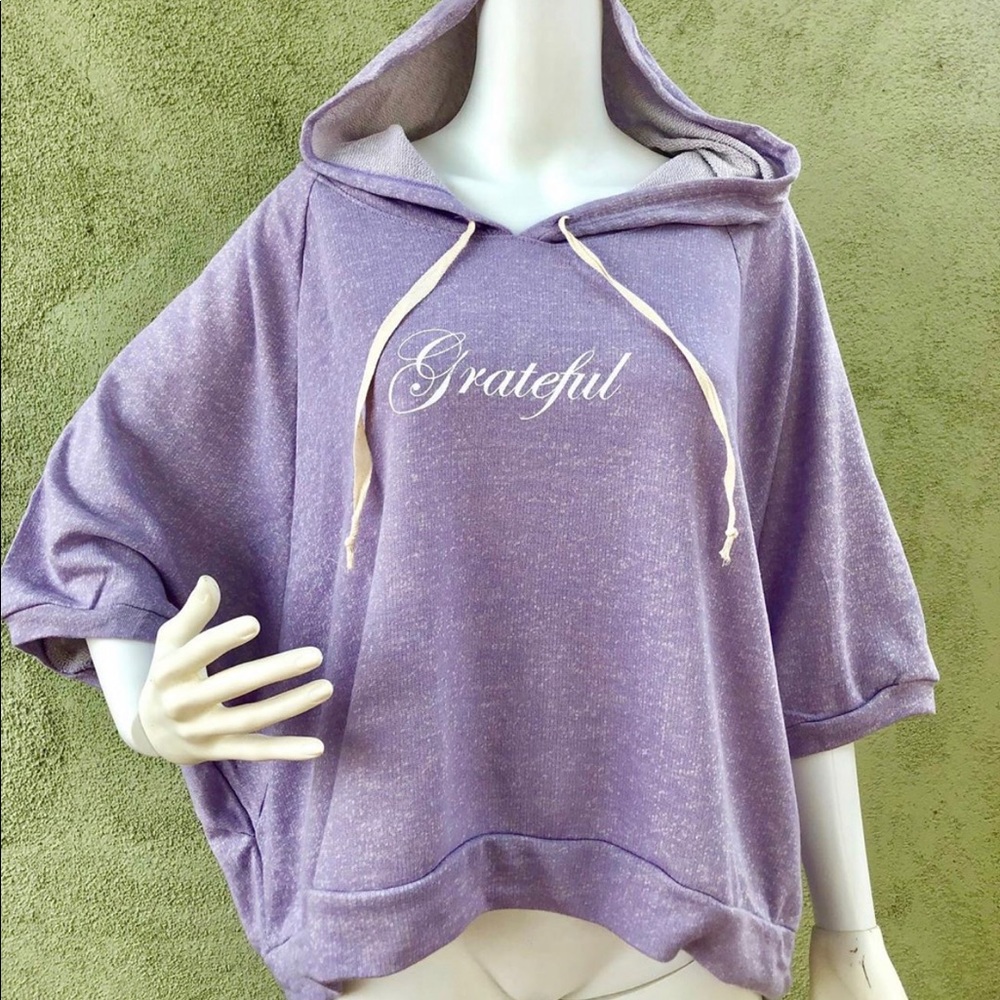 “Grateful” French Terry Dolman Sleeve Hoodie